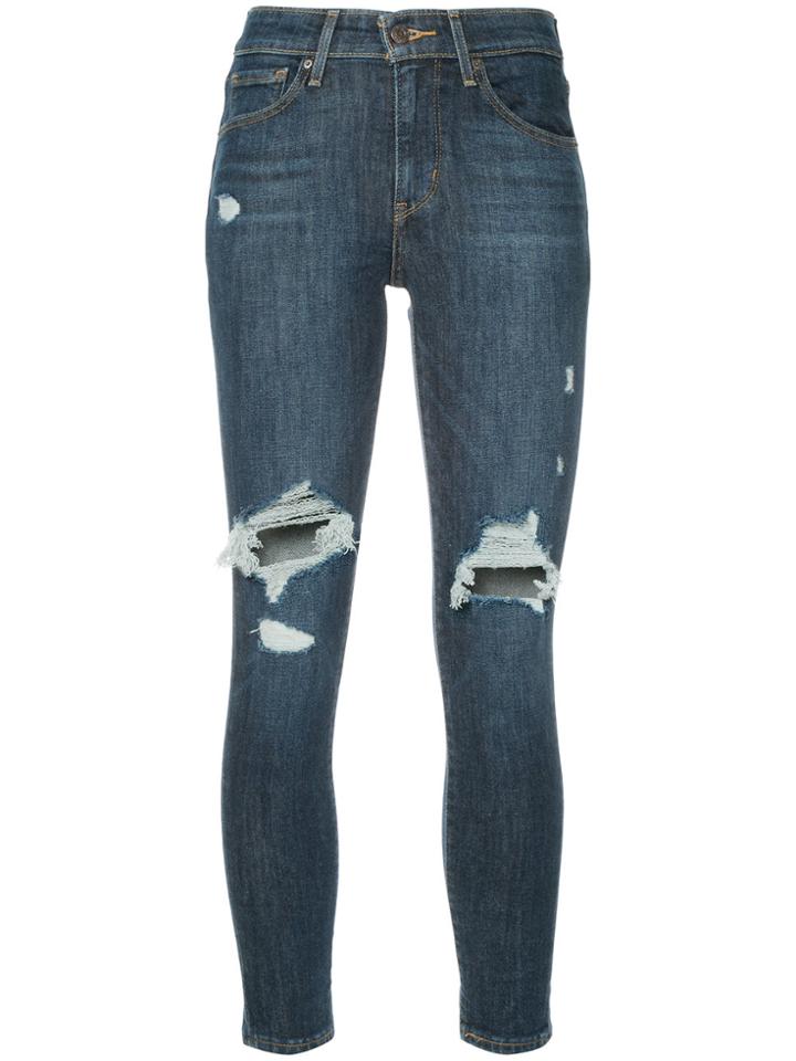 Levi's Distressed Skinny Jeans - Blue