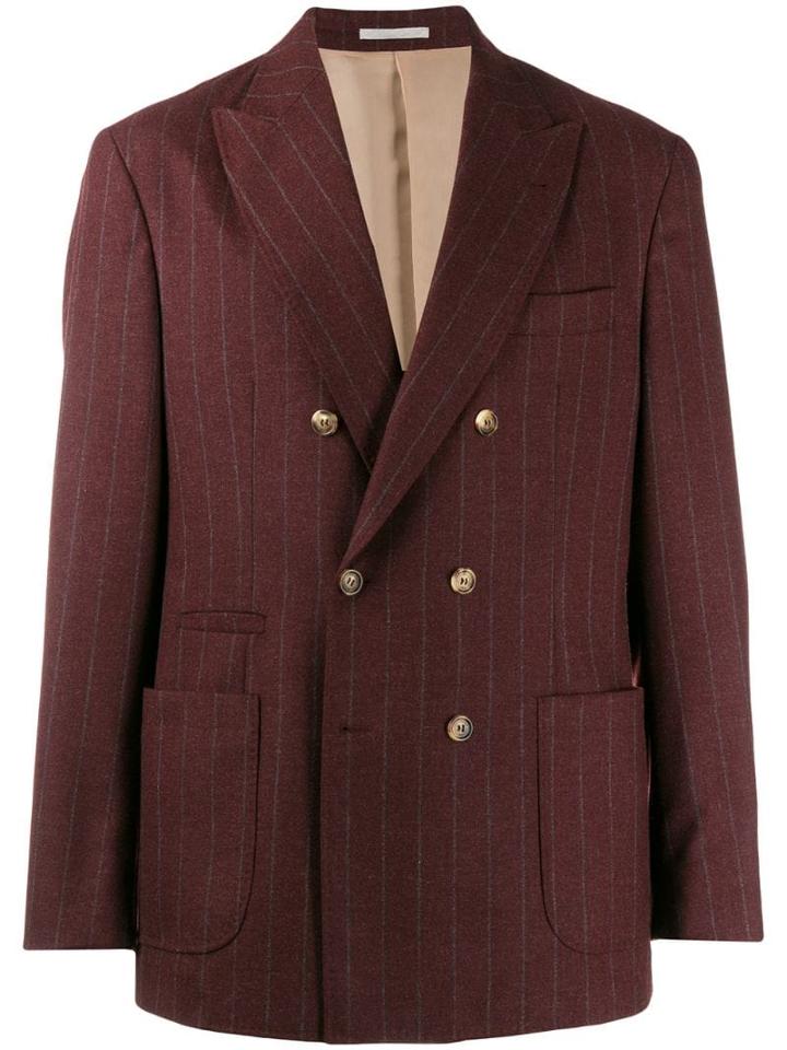 Brunello Cucinelli Classic Double-breasted Blazer - Red