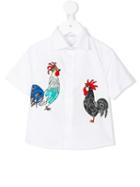 Dolce & Gabbana Kids - Rooster Patch Shirt - Kids - Cotton - 36 Mth, White