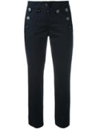 Dolce & Gabbana Cropped Trousers, Women's, Size: 38, Blue, Cotton