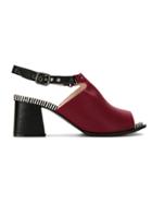 Mara Mac Leather Sandals - Red