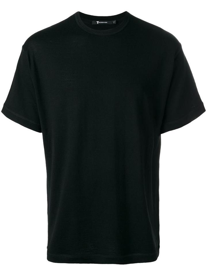 T By Alexander Wang Shortsleeved Jumper, Men's, Size: Large, Black, Merino