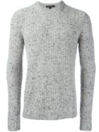 Michael Michael Kors Crew Neck Jumper, Men's, Size: Xl, Grey, Nylon/viscose/wool