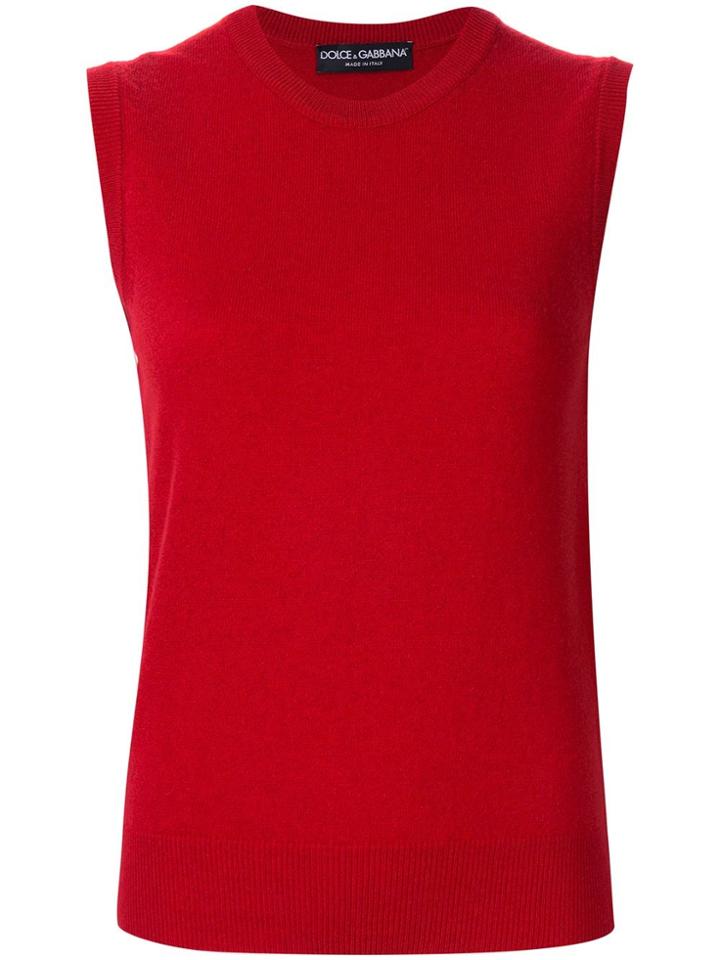 Dolce & Gabbana Slim Fit Tank Top - Red
