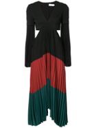 A.l.c. Colour-block Pleated Midi Dress - Black