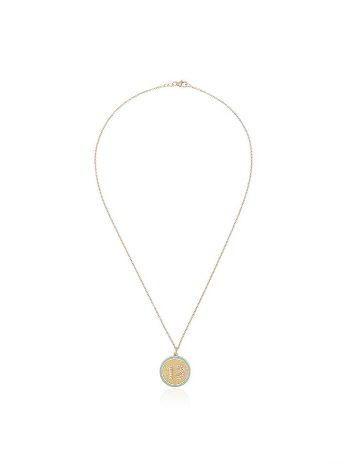 Andrea Fohrman Yellow Gold 13 Pendant Diamond Necklace