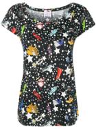 Ultràchic Paradise Patterned T-shirt - Black
