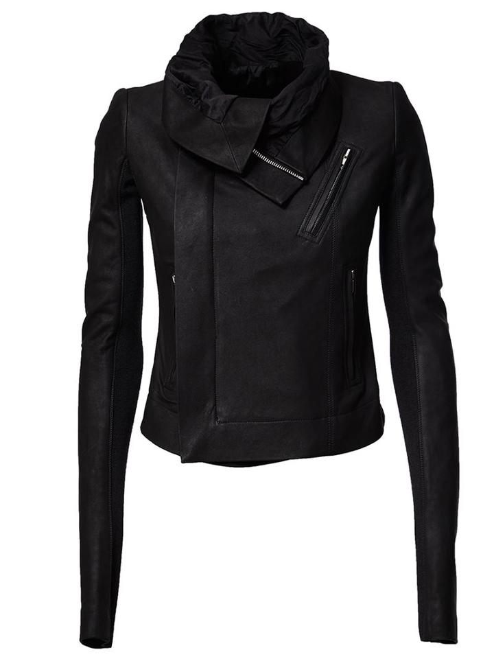 Rick Owens Draped Colla Biker Jacket