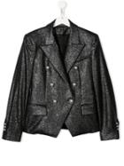 Balmain Kids Glitter Blazer - Black