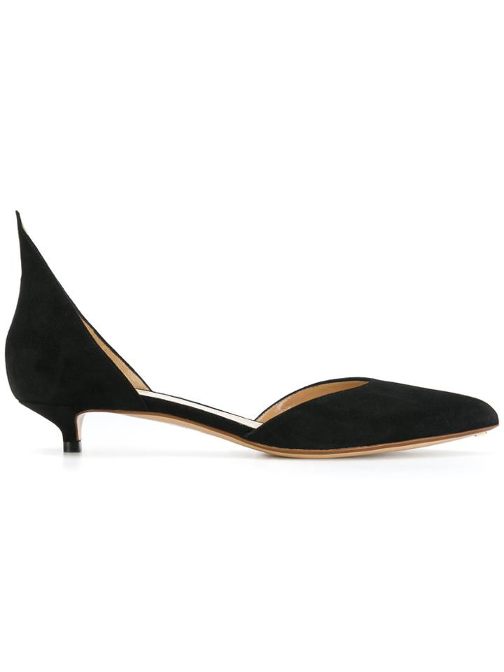 Francesco Russo Kitten Heel Pumps - Black