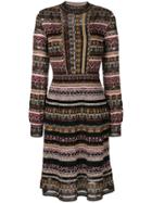M Missoni Patterned Long-sleeved Dress - Multicolour