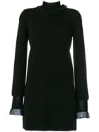 Ermanno Scervino Ruffle Trim Knitted Dress - Black