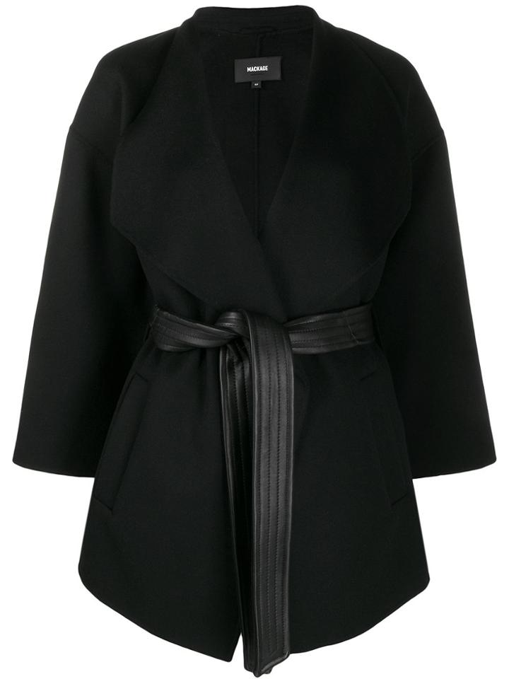 Mackage Oversized Belted Jacket - Black