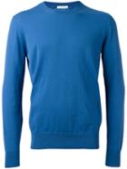 Ballantyne Crew Neck Sweater, Men's, Size: 52, Blue, Cotton/polyester