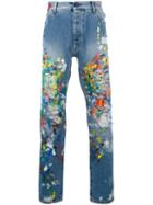 Palm Angels - Paint Splash Jeans - Men - Cotton - 33, Blue, Cotton