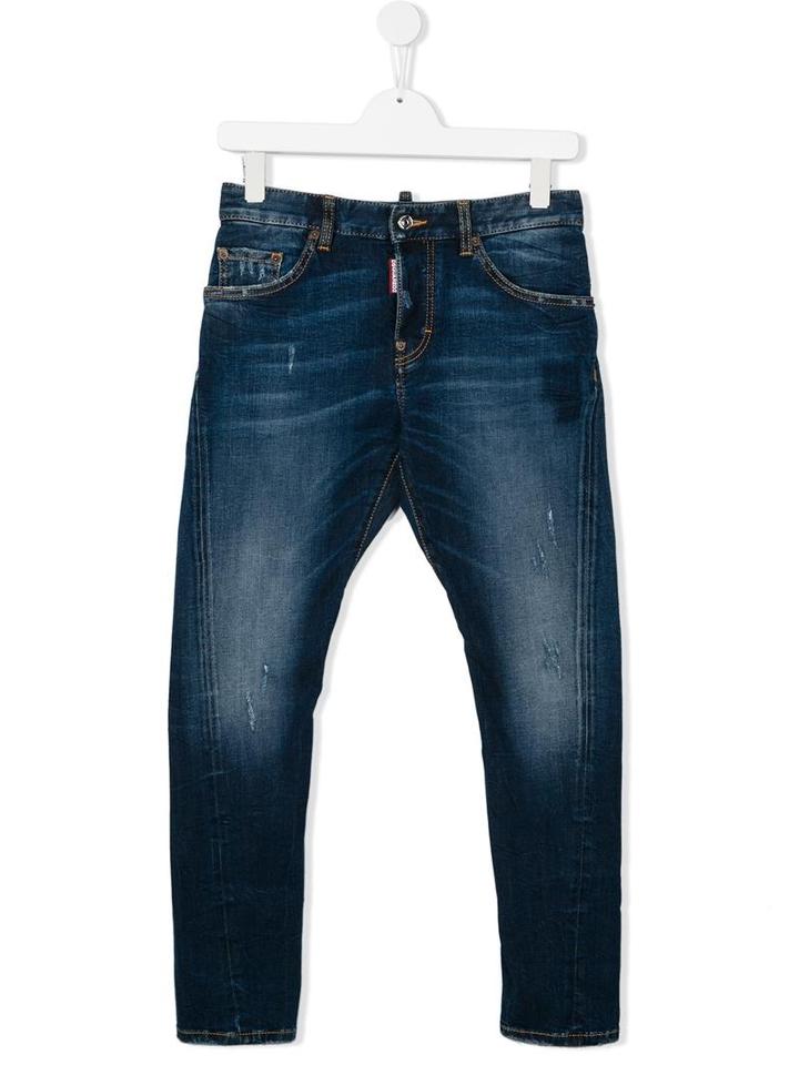 Dsquared2 Kids Tapered Jeans, Boy's, Size: 14 Yrs, Blue