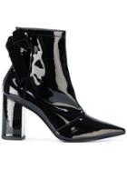 Clergerie Robert Clergerie X Self Portrait Velvet Bow Ankle Boots -