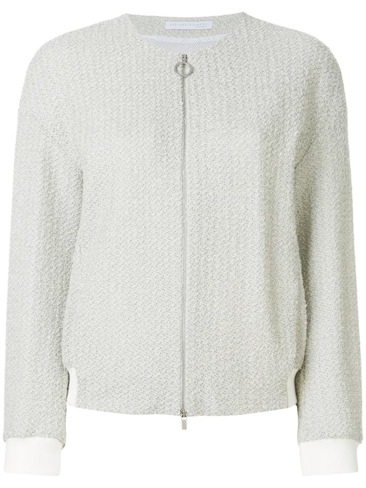 Fabiana Filippi Slim Fit Zipped Jacket - Nude & Neutrals