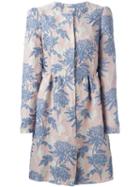 P.a.r.o.s.h. Floral Brocade Coat, Women's, Size: Xl, Pink/purple, Polyester/polyamide/silk/viscose