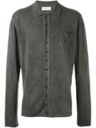 Isabel Benenato Polo Collar Cardigan, Men's, Size: Xl, Grey, Cotton