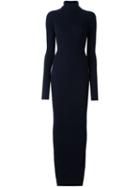 Stella Mccartney Roll Neck Maxi Dress, Women's, Size: 40, Blue, Virgin Wool