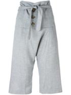 Vivienne Westwood Anglomania Tie-waist Cropped Trousers - Grey