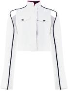 Haider Ackermann Cropped Cut Out Detail Jacket - White