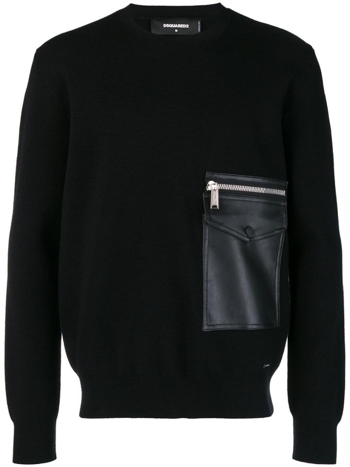 Dsquared2 Zip Pocket Sweater - Black