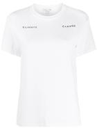 Collina Strada Climate Change Embroidery T-shirt - White