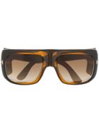 Tom Ford Eyewear Printed Oversized Sunglasses - Brown