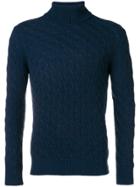 Eleventy Cashmere Cable Knit Sweater - Blue