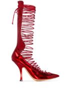Y/project Lace-up 30 Boots - Red