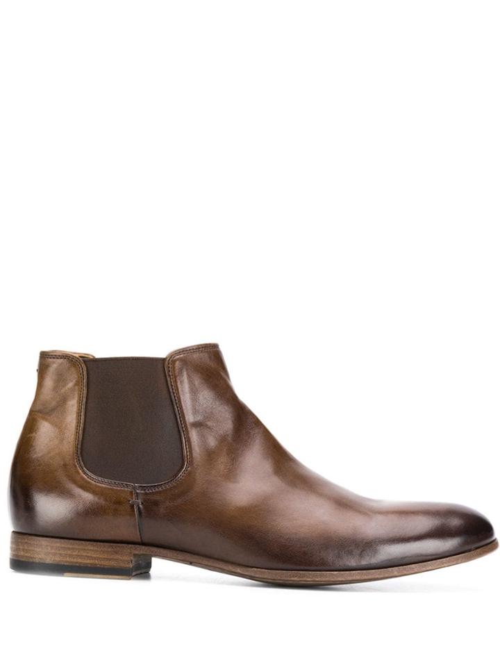 Pantanetti Elasticated Ankle Boots - Brown