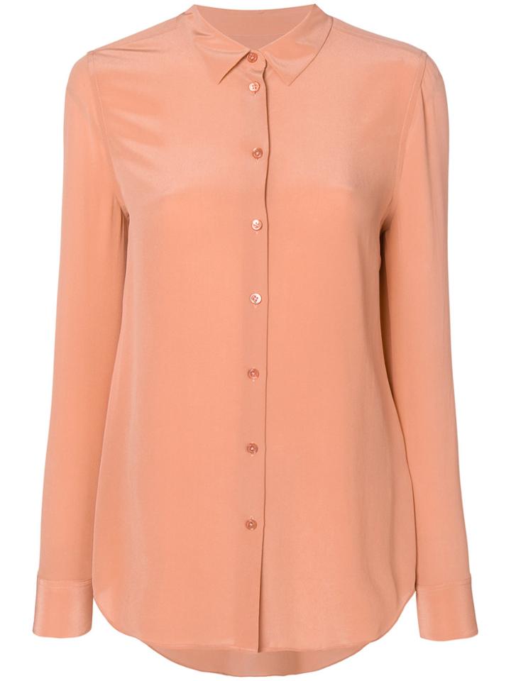 Equipment Plain Button Down Shirt - Pink & Purple