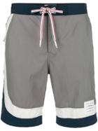 Thom Browne Seam Stripe Swim-tech Board Short - Grey