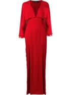 Haney 'karen' Cape Detail Dress, Women's, Size: 6, Red, Silk