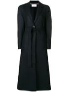Harris Wharf London Long Belted Coat - Blue