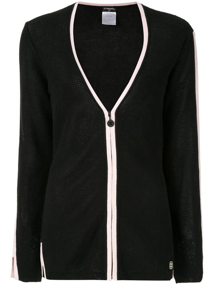 Chanel Vintage Two-tone Cardigan - Black