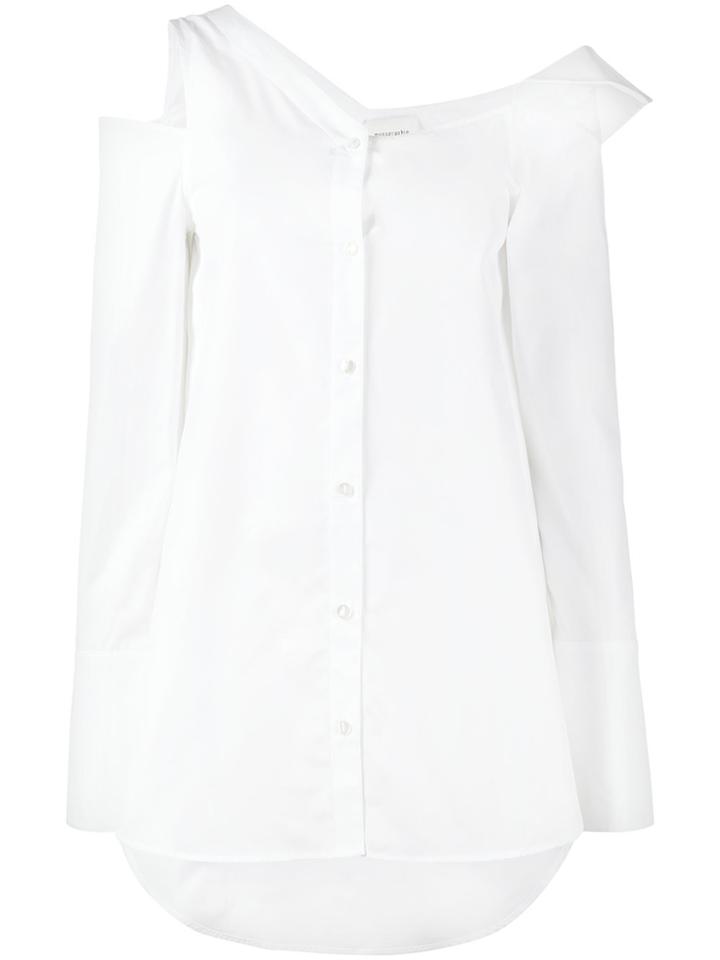 Monographie White Cut Out Cold Shoulder Shirt