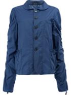 Maison Margiela Draped Lightweight Jacket, Women's, Size: 44, Blue, Polyamide