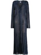 M Missoni Long Length Knitted Cardigan - Blue