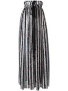 Lanvin Floral Ruched Drawstring Skirt