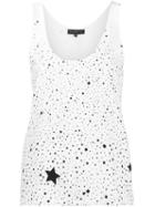 Barbara Bui Star Print Tank Top, Women's, Size: 38, White, Silk