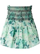 Harare - Patterned Skirt - Women - Cotton - Xs, Green, Cotton