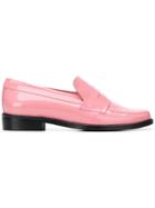 Leandra Medine Contrast Sole Loafers - Pink & Purple