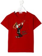 Dolce & Gabbana Kids Trombone Patch T-shirt, Boy's, Size: 8 Yrs, Red