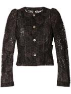 Comme Des Garçons Vintage Lace Structured Jacket - Black