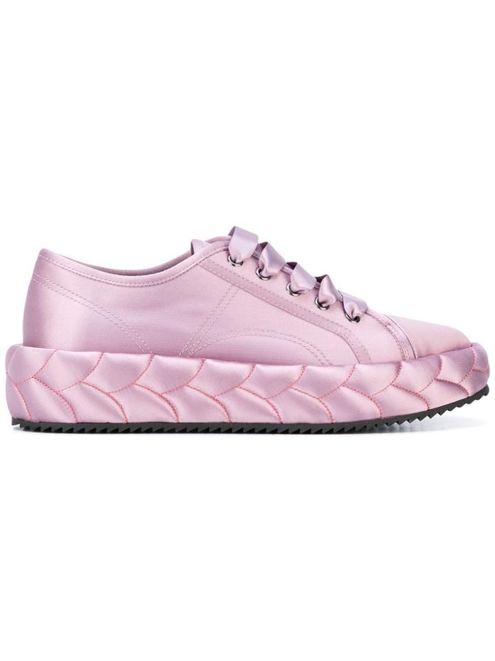 Marco De Vincenzo Raised Sole Sneakers - Pink & Purple