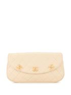 Chanel Pre-owned Cc Quilted Clutch Bag - Neutrals