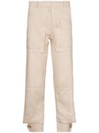 Delada Button-cuff Linen Trousers - Neutrals